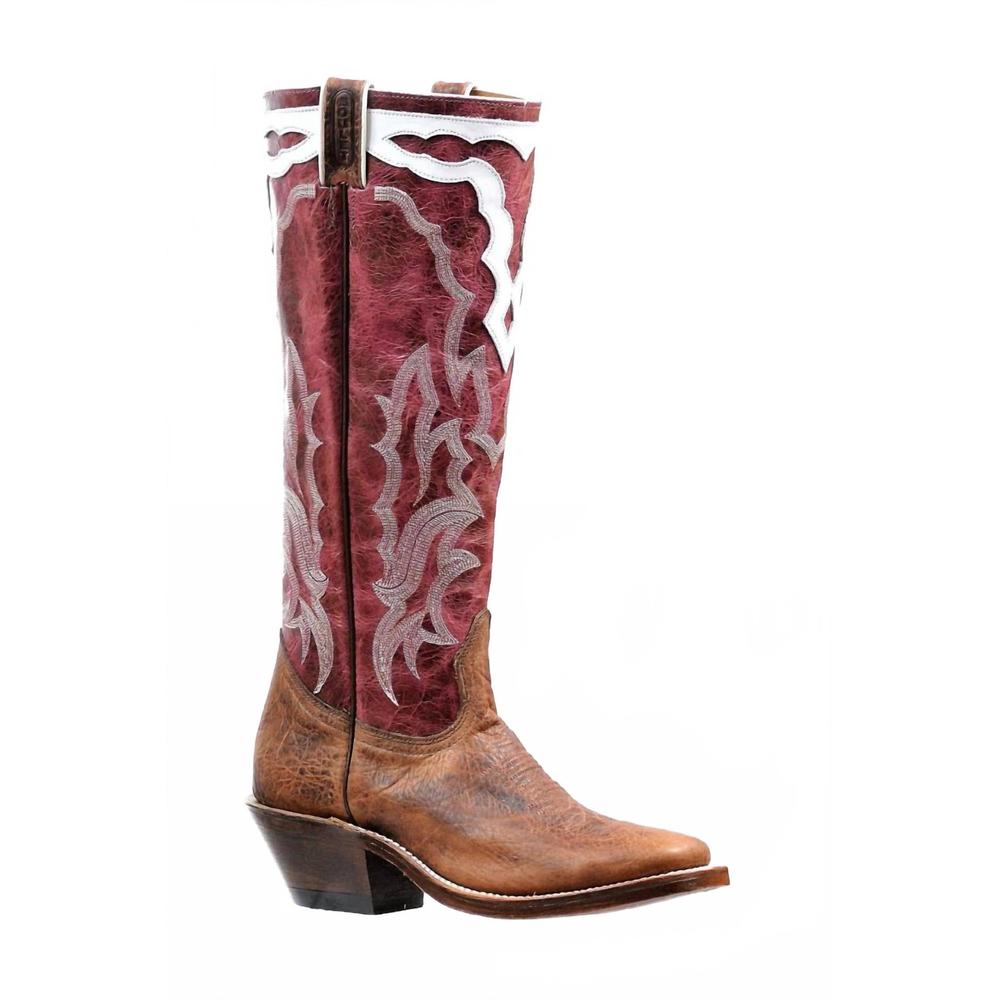 NEW BOULET BOOTS women's bison faraon magen boot in brown/magenta